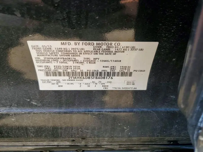 2015 FORD FLEX LIMITED  
