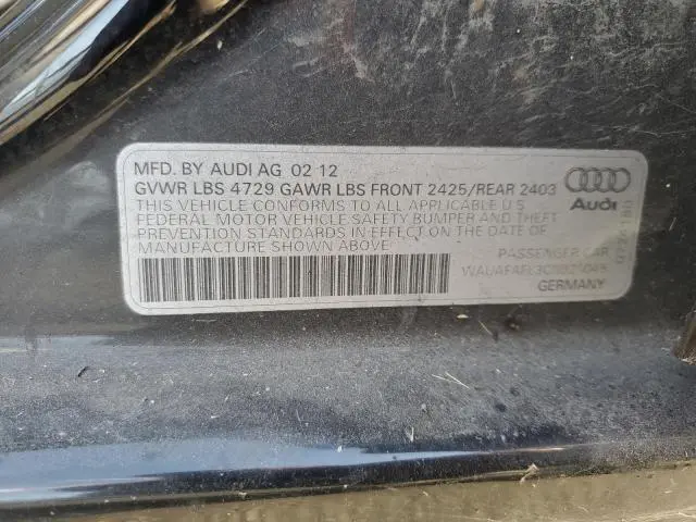 2012 AUDI A4 PREMIUM  