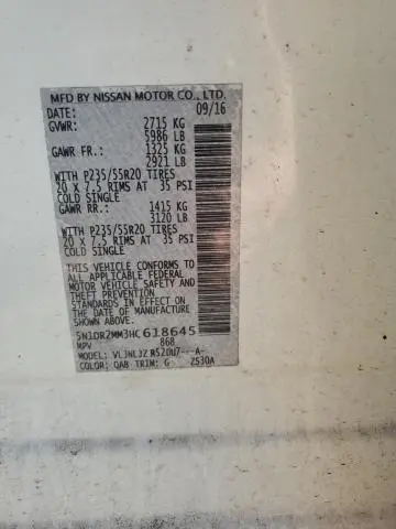 2017 NISSAN PATHFINDER S  