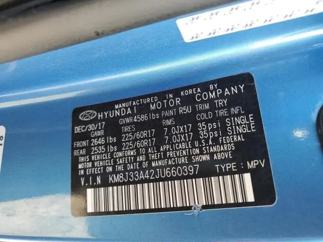 2018 HYUNDAI TUCSON SEL