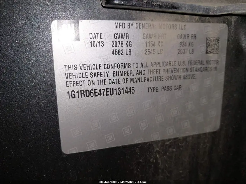 2014 CHEVROLET VOLT  