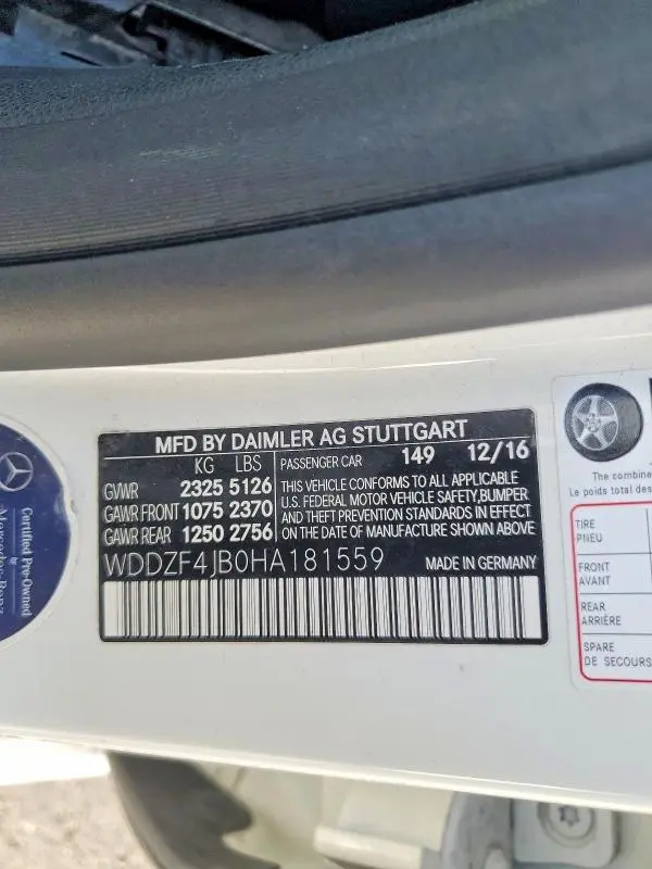 2017 MERCEDES-BENZ E 300  