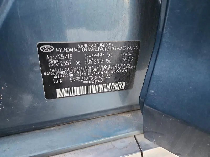 2016 HYUNDAI SONATA SPORT  