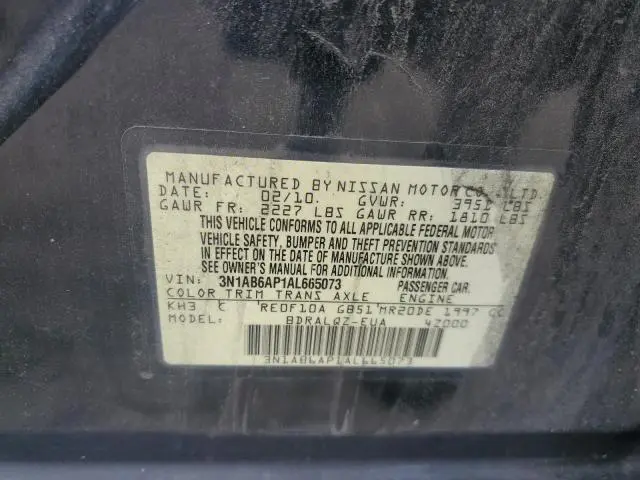 2010 NISSAN SENTRA 2.0  