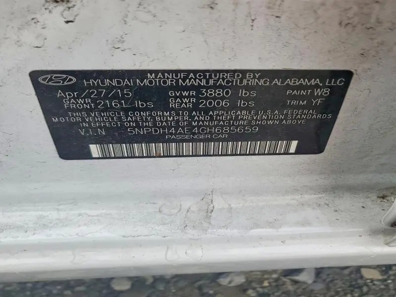 2016 HYUNDAI ELANTRA VALUE EDITION  