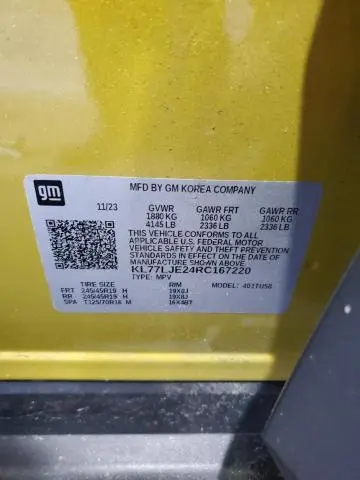 2024 CHEVROLET TRAX 2RS  