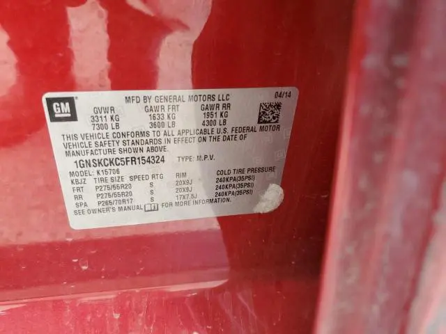 2015 CHEVROLET TAHOE   