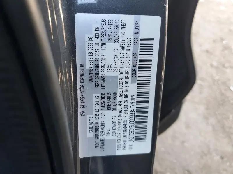 2018 MAZDA CX-9 TOURING  