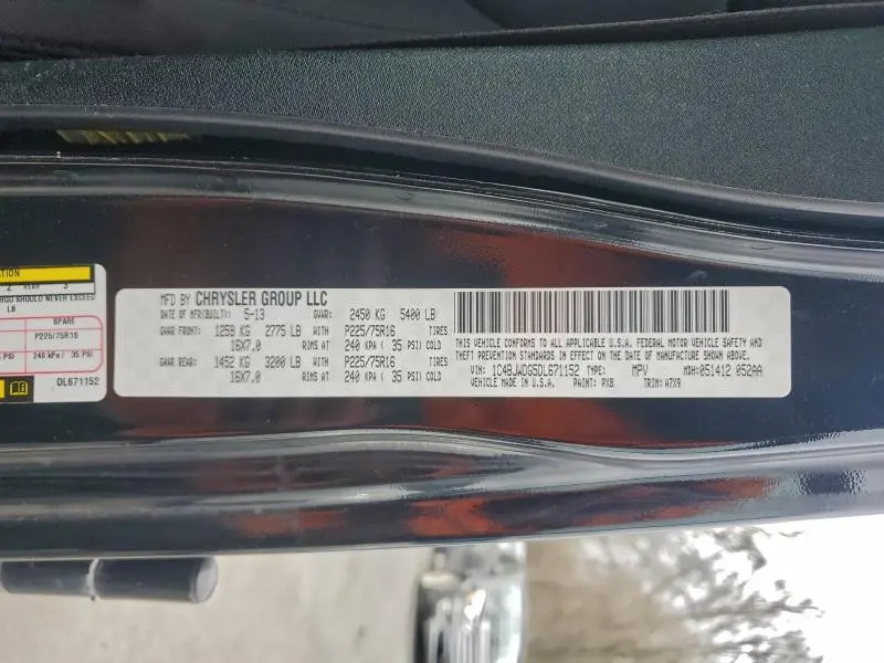 2013 JEEP WRANGLER UNLIMITED SPORT  