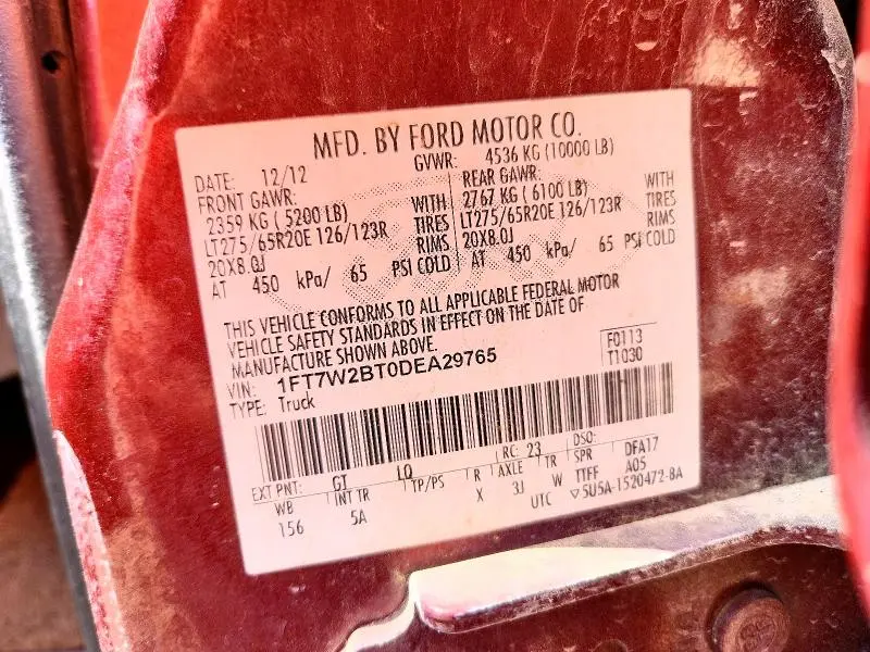 2013 FORD F250 SUPER DUTY  
