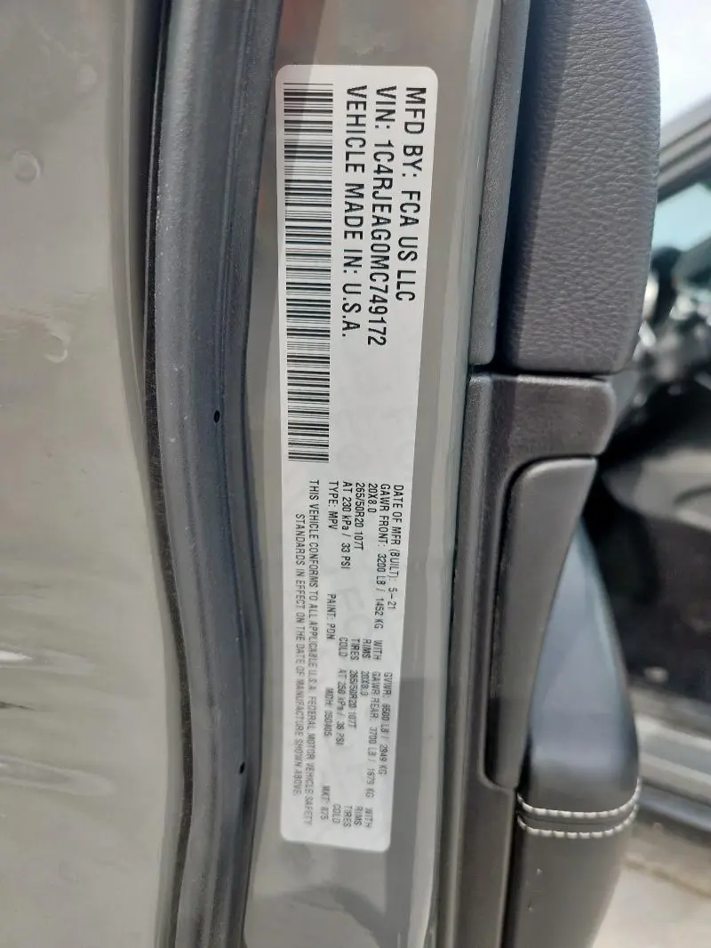 2021 JEEP GRAND CHEROKEE LAREDO  