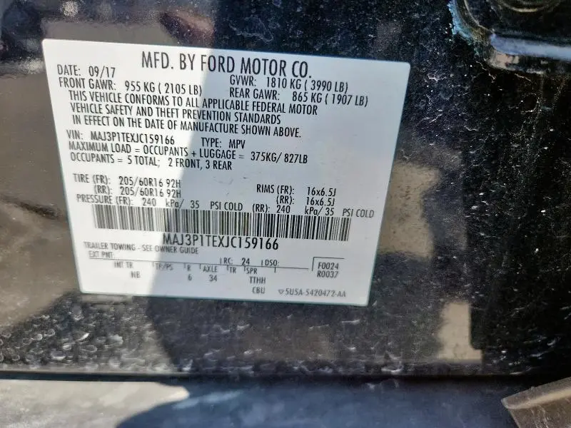 2018 FORD ECOSPORT SE  
