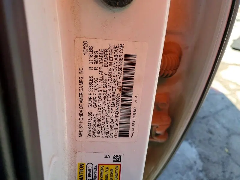 2021 HONDA ACCORD SPORT SE  