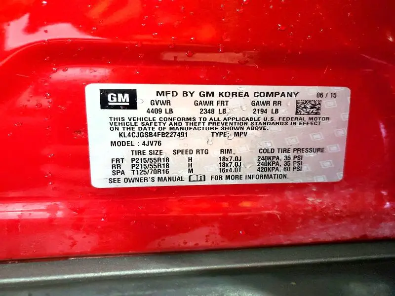 2015 BUICK ENCORE   