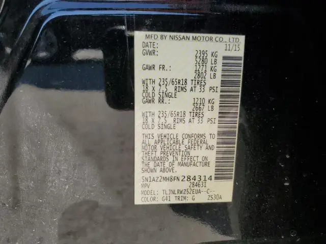 2015 NISSAN MURANO S  