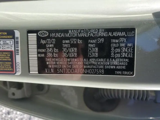 2022 HYUNDAI SANTA CRUZ SEL PREMIUM  