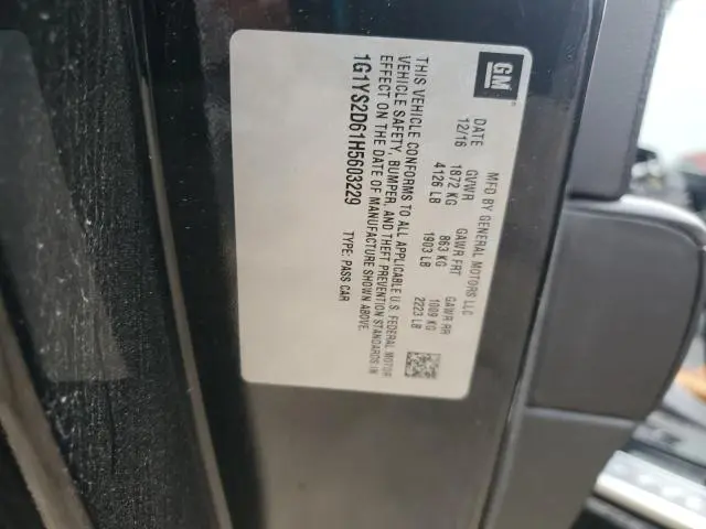 2017 CHEVROLET CORVETTE Z06 2LZ  