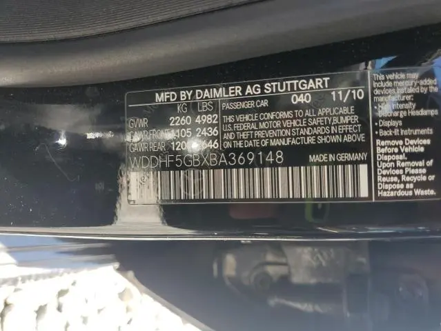 2011 MERCEDES-BENZ E 350  