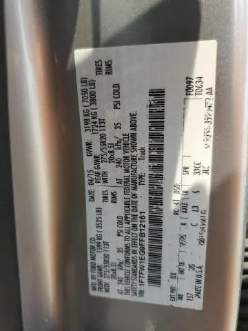 2015 FORD F150 SUPERCREW  