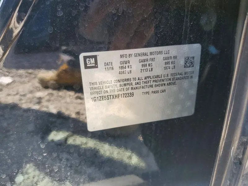 2017 CHEVROLET MALIBU LT  