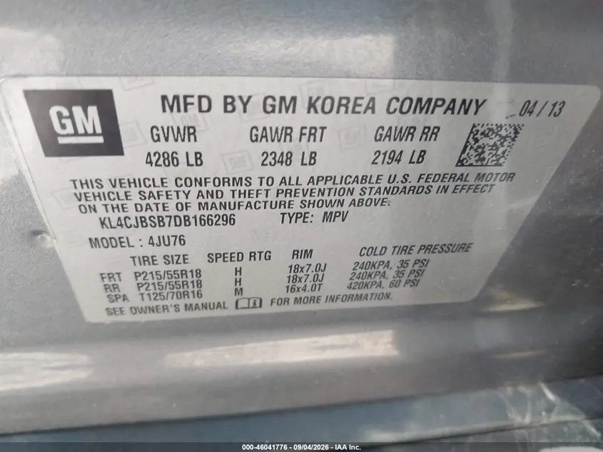 2013 BUICK ENCORE CONVENIENCE