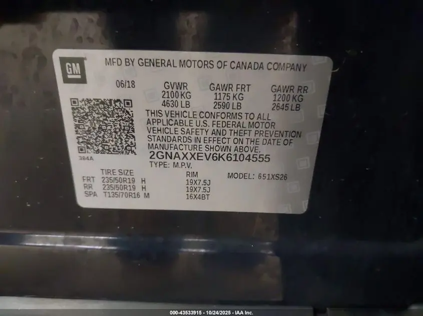 2019 CHEVROLET EQUINOX PREMIER