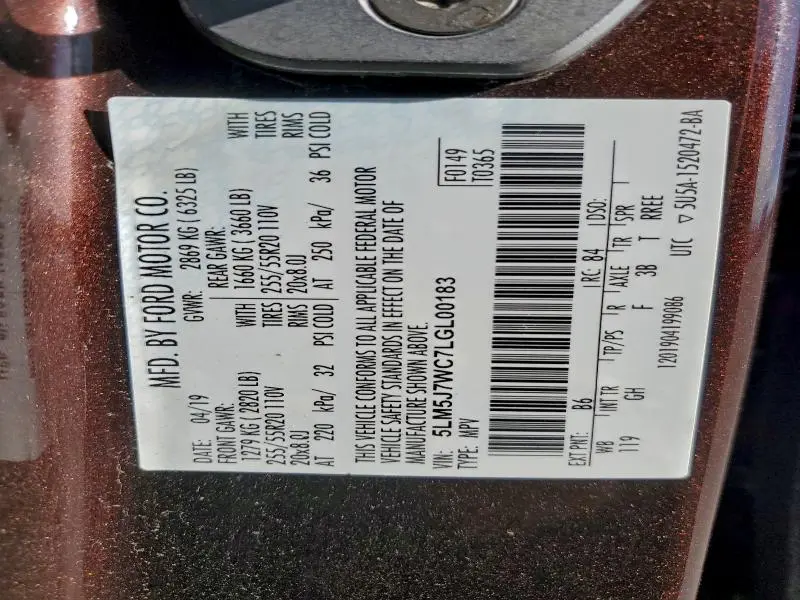 2020 LINCOLN AVIATOR RESERVE  