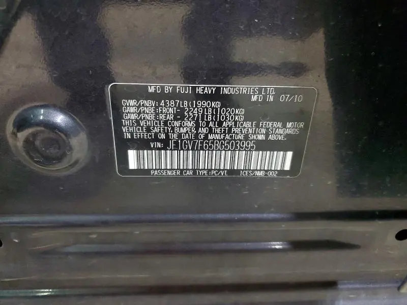 2011 SUBARU IMPREZA WRX  