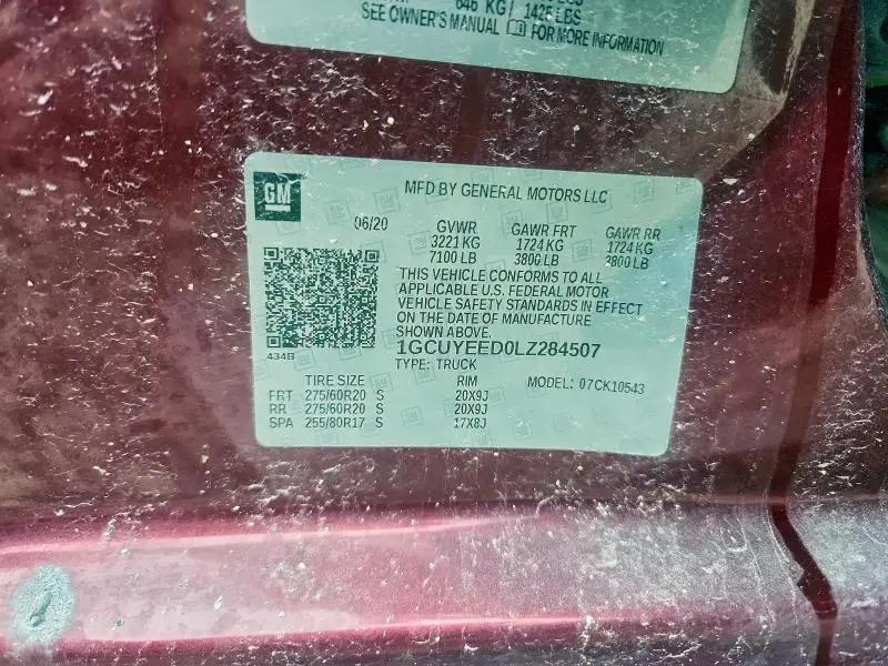 2020 CHEVROLET SILVERADO K1500 RST  