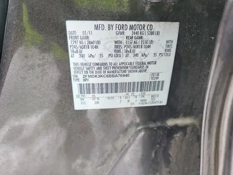 2011 FORD EDGE LIMITED  