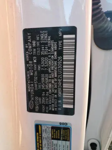 2020 HYUNDAI PALISADE SEL  