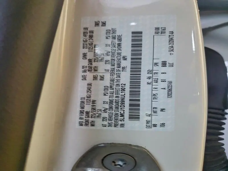 2022 LINCOLN CORSAIR   