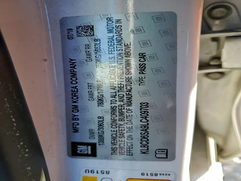 2020 CHEVROLET SPARK 1LT  