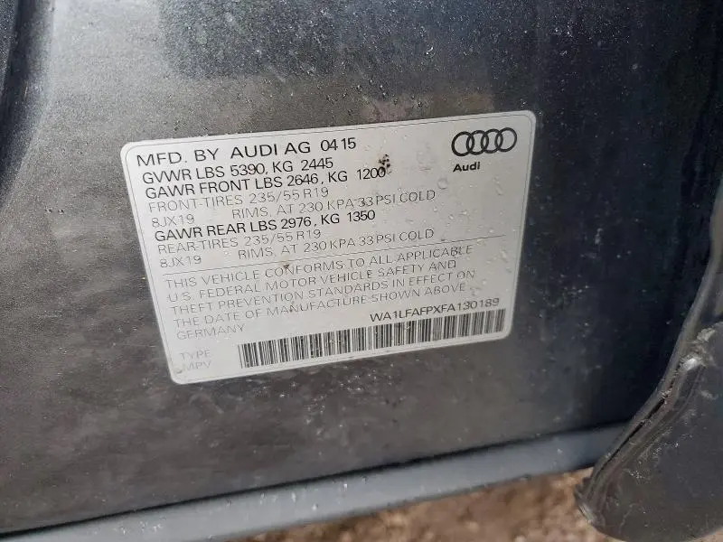 2015 AUDI Q5 PREMIUM PLUS  