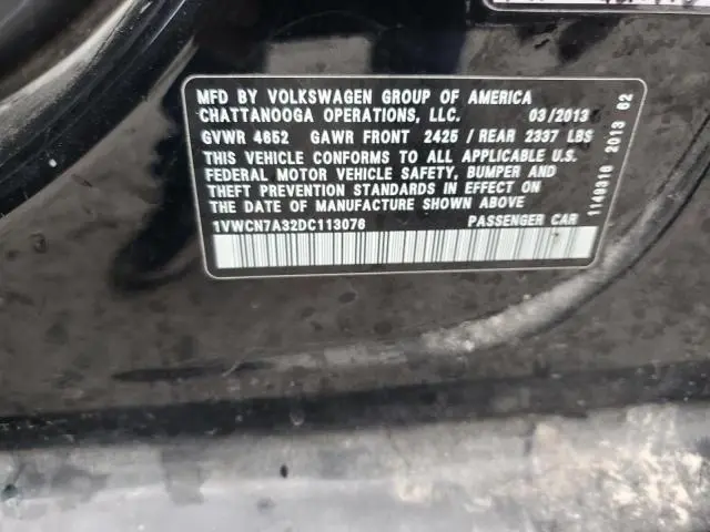 2013 VOLKSWAGEN PASSAT SEL  