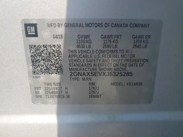 2018 CHEVROLET EQUINOX LT  