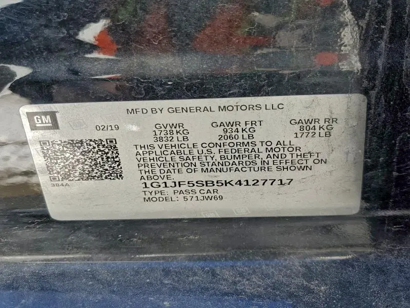 2019 CHEVROLET SONIC PREMIER  