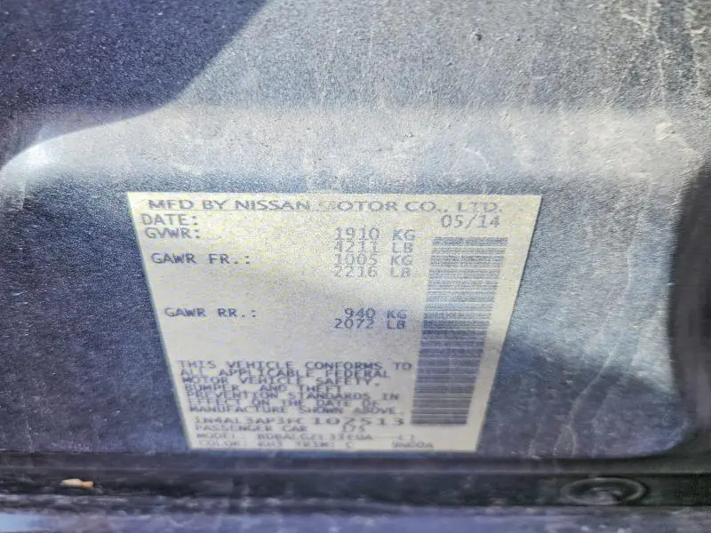 2015 NISSAN ALTIMA 2.5 S  