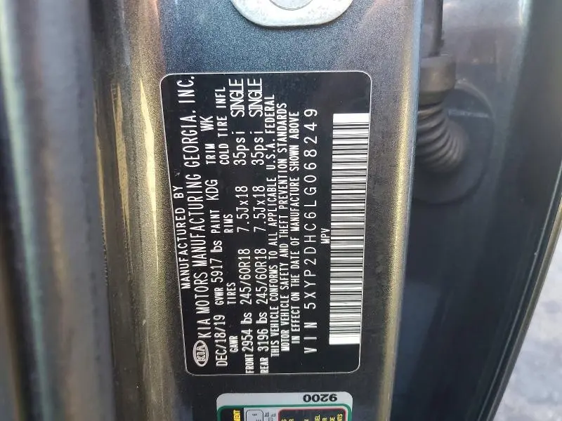 2020 KIA TELLURIDE LX  