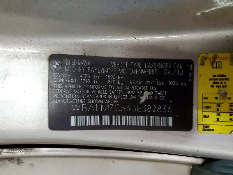2011 BMW Z4 SDRIVE35I  