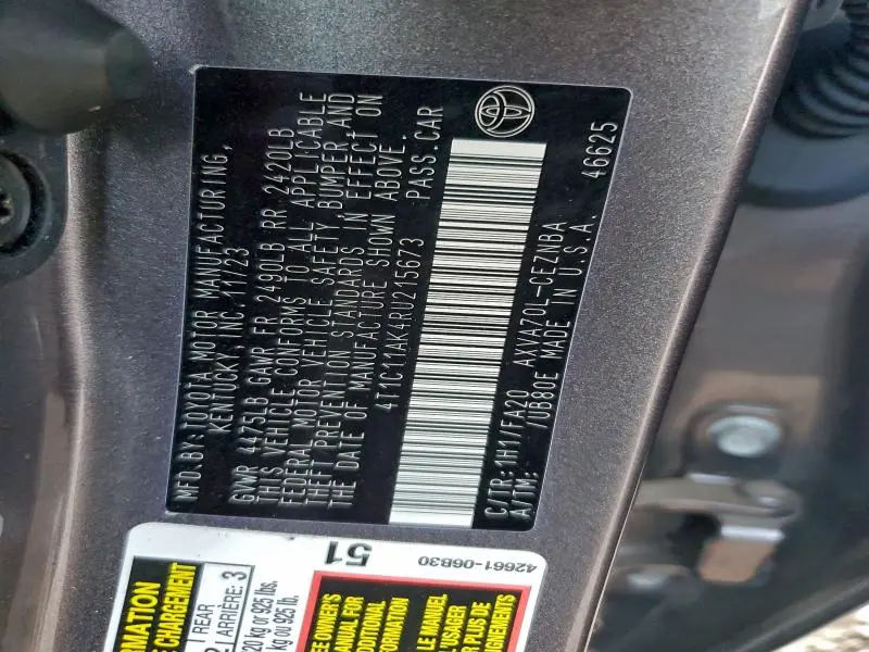 2024 TOYOTA CAMRY LE  