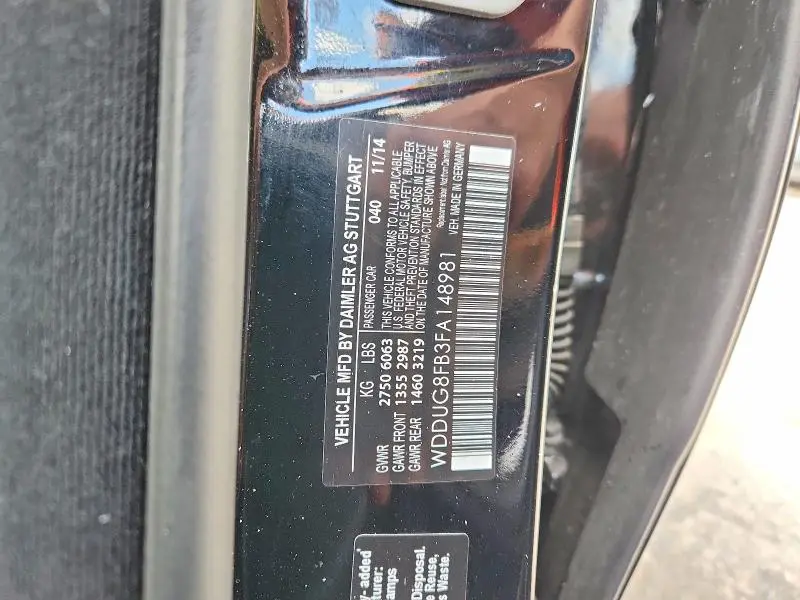 2015 MERCEDES-BENZ S 550 4MATIC  