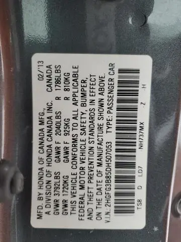 2013 HONDA CIVIC EX  