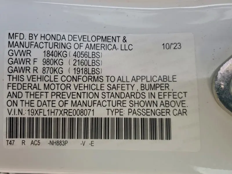 2024 HONDA CIVIC EXL  