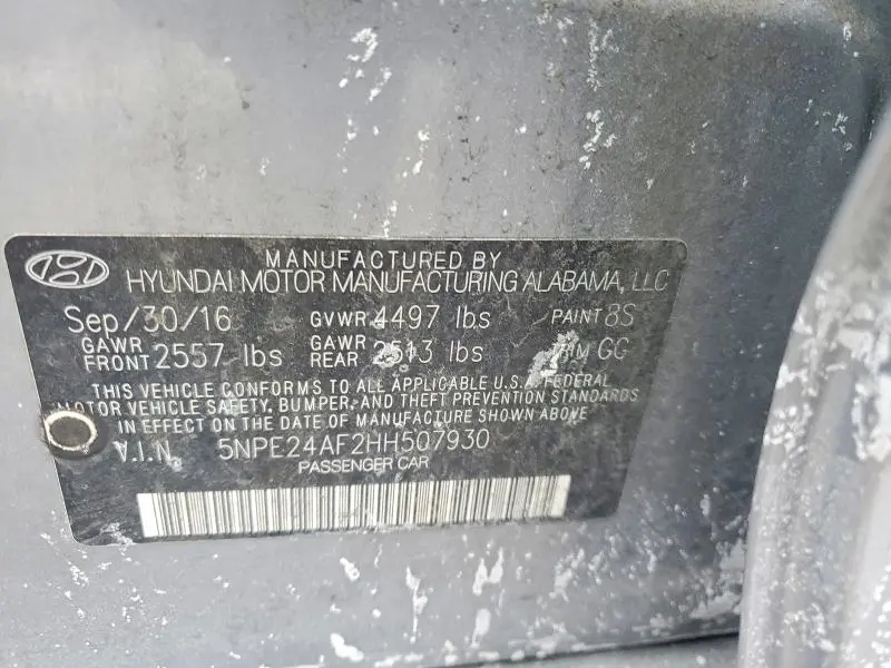 2017 HYUNDAI SONATA SE  