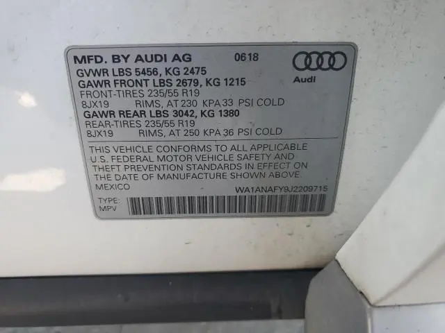 2018 AUDI Q5 PREMIUM  
