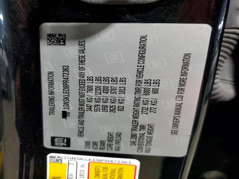 2023 CHEVROLET TAHOE K1500  