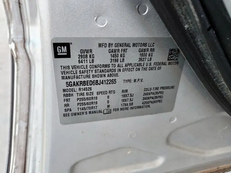 2011 BUICK ENCLAVE CXL  