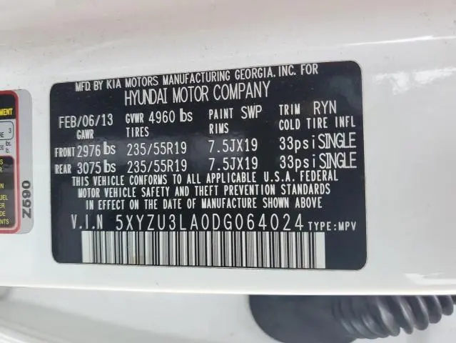 2013 HYUNDAI SANTA FE SPORT   