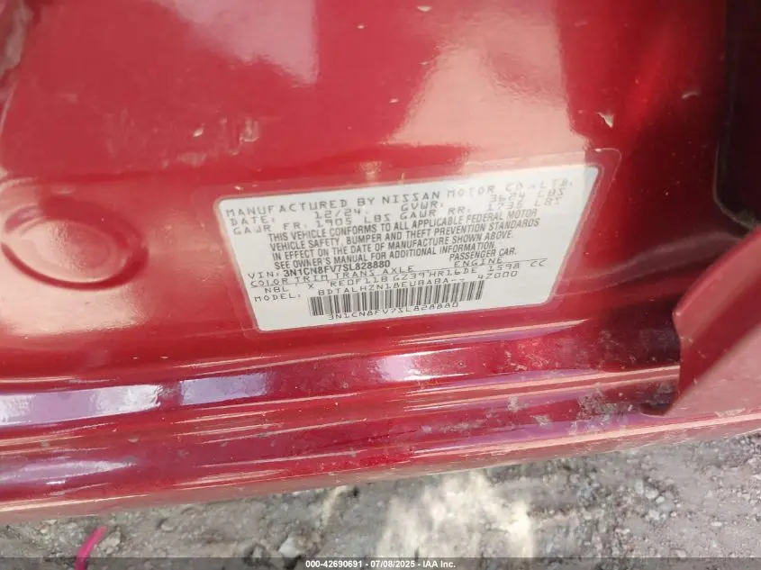 2025 NISSAN VERSA 1.6 SR